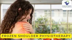 "Physiotherapist treating a patient with frozen shoulder to improve mobility and reduce shoulder stiffness."