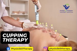 Cupping therapy treatment for muscle pain, back pain and stress relief by expert physiotherapist at Physio360 Therapy Delhi