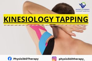 Kinesiology taping treatment for muscle support, pain relief and sports injury recovery by expert physiotherapist at Physio360 Therapy Delhi