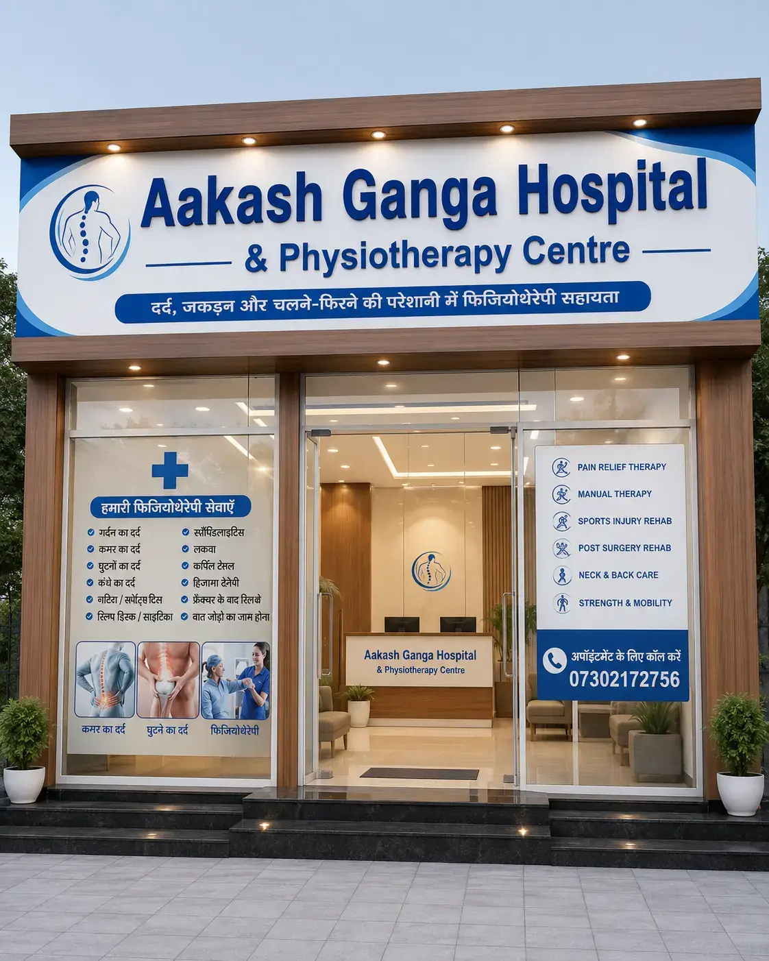 Aakash Ganga Hospital and Physiotherapy Centre in Mohan Garden near Uttam Nagar